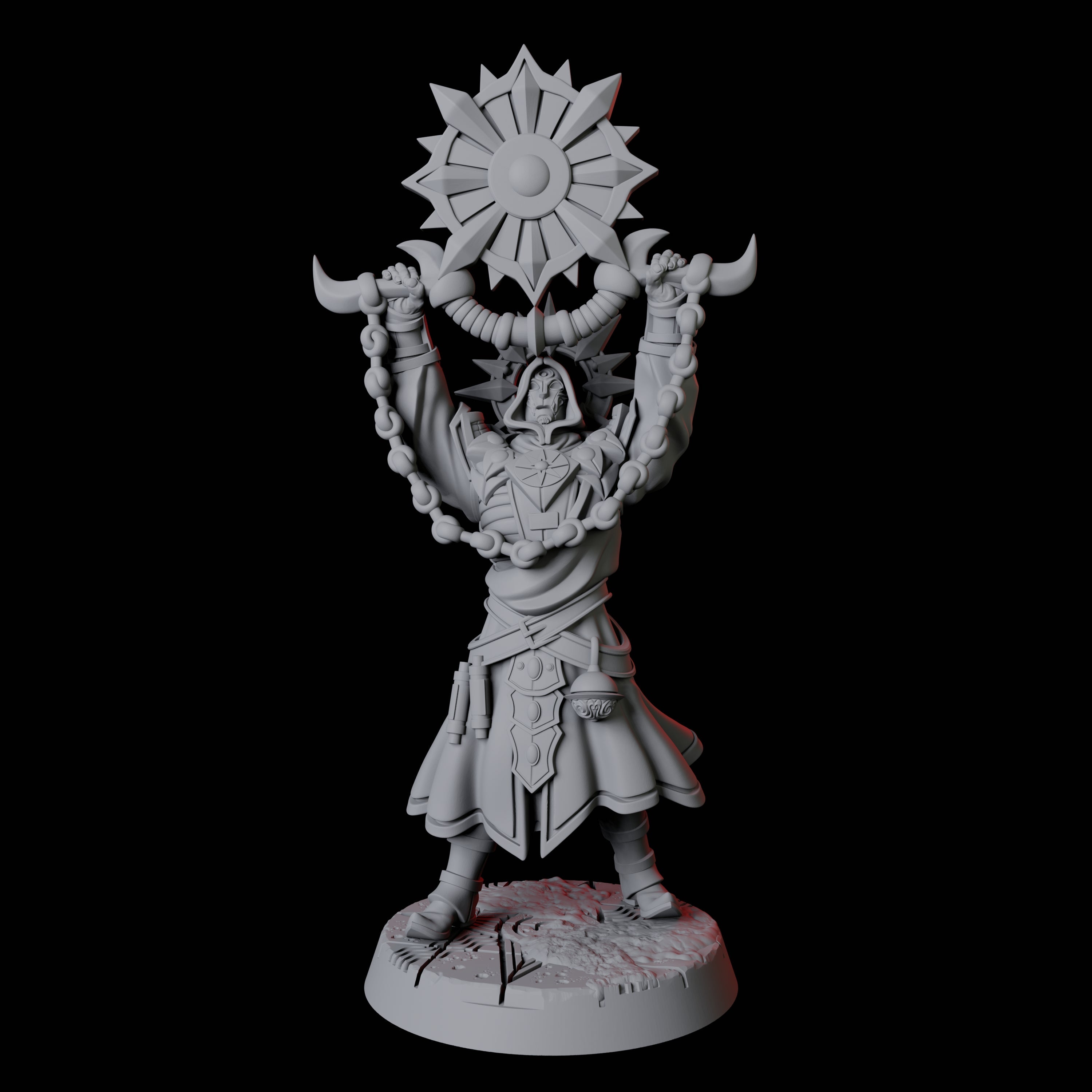Sun Worshipping Cultist A Miniature for Dungeons and Dragons, Pathfinder or other TTRPGs