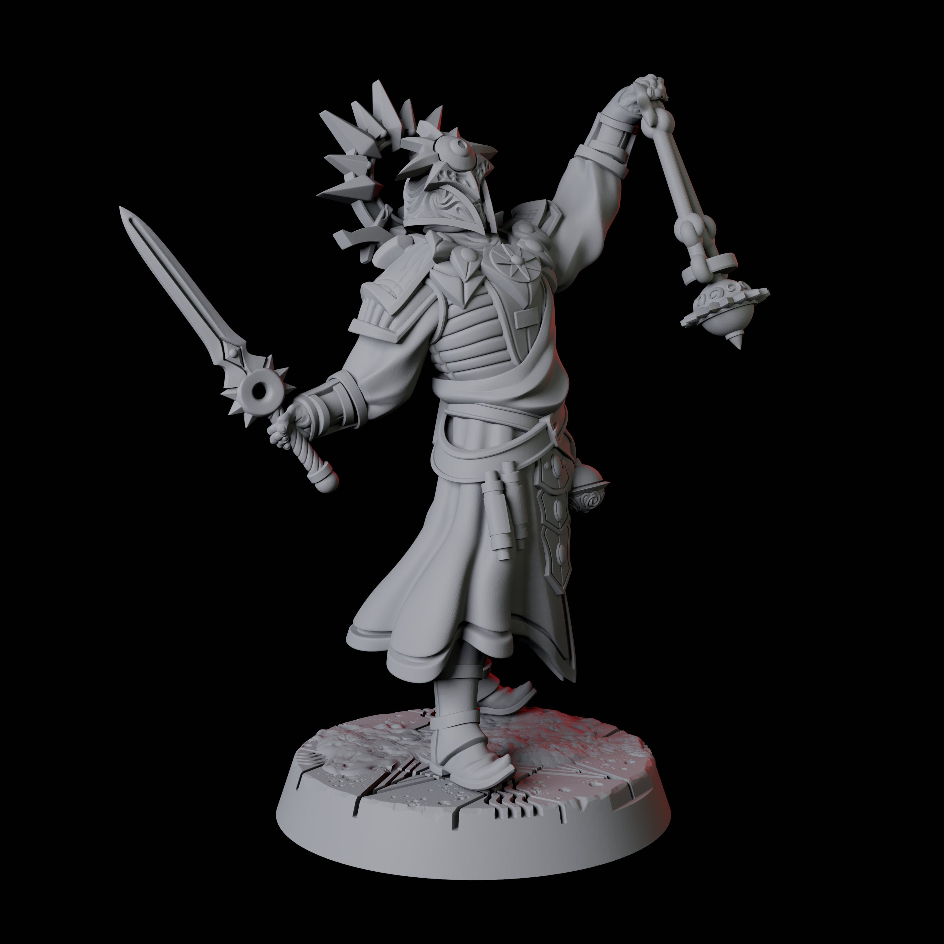 Sun Worshipping Cultist C Miniature for Dungeons and Dragons, Pathfinder or other TTRPGs