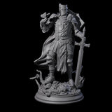Sunbaked Human Paladin Miniature for Dungeons and Dragons, Pathfinder or other TTRPGs