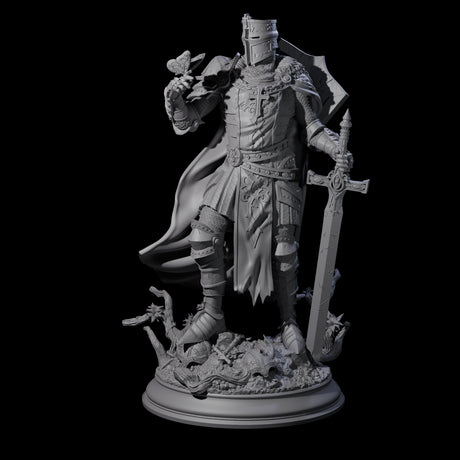 Sunbaked Human Paladin Miniature for Dungeons and Dragons, Pathfinder or other TTRPGs