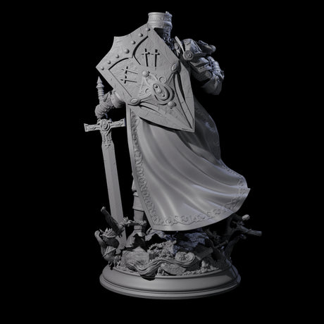 Sunbaked Human Paladin Miniature for Dungeons and Dragons, Pathfinder or other TTRPGs