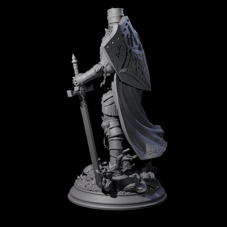 Sunbaked Human Paladin Miniature for Dungeons and Dragons, Pathfinder or other TTRPGs