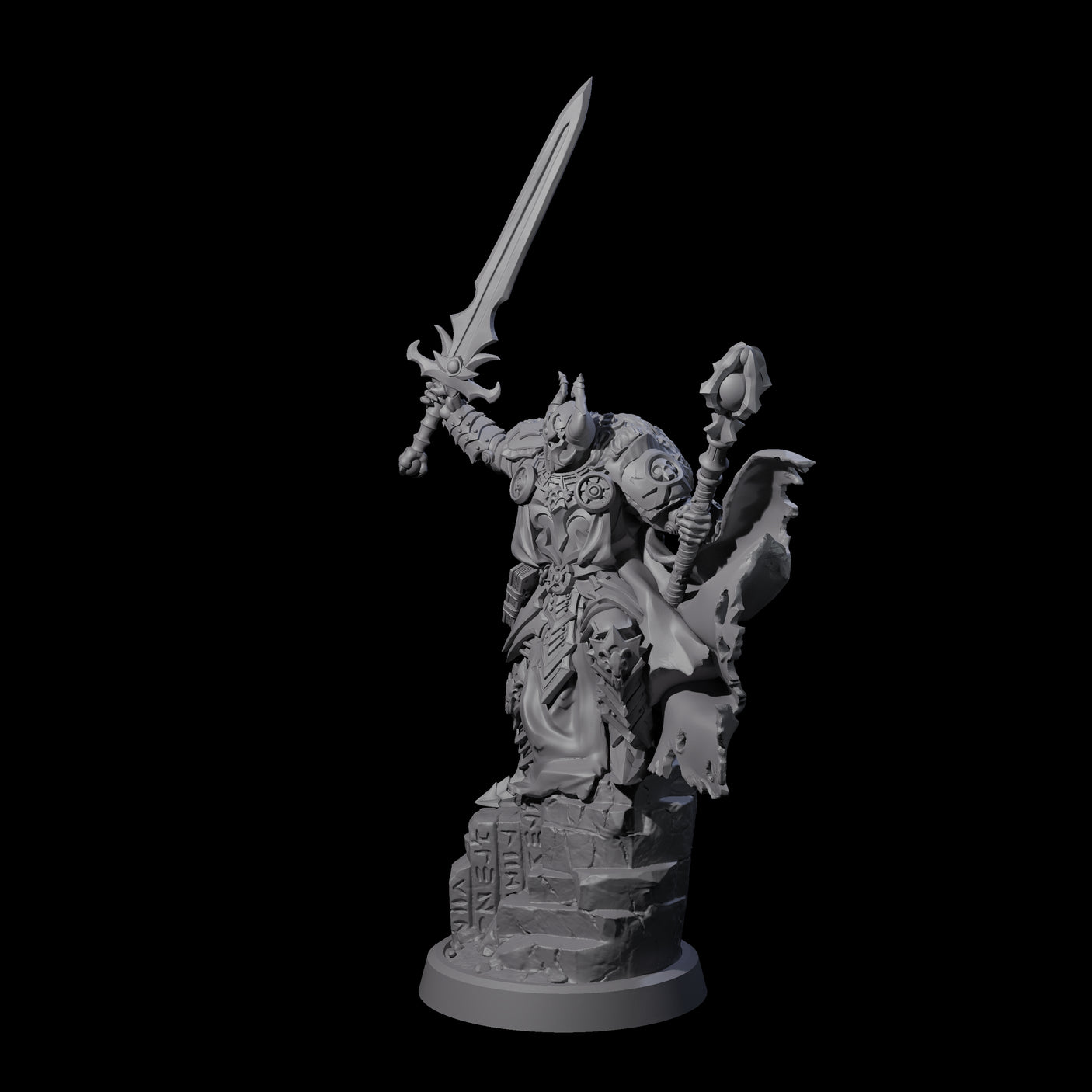 Supreme Skeleton Knight Miniature for Dungeons and Dragons, Pathfinder or other TTRPGs
