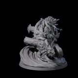 Surfing Dragon Turtle Miniature for Dungeons and Dragons, Pathfinder or other TTRPGs
