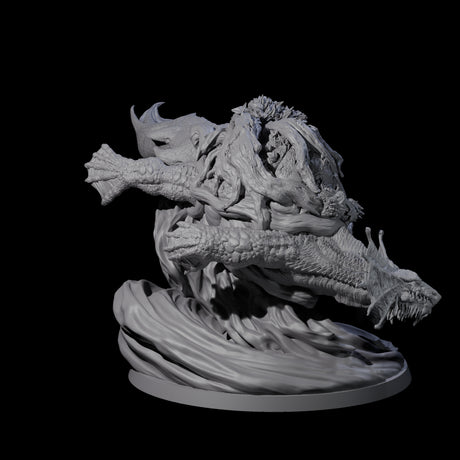 Surfing Dragon Turtle Miniature for Dungeons and Dragons, Pathfinder or other TTRPGs