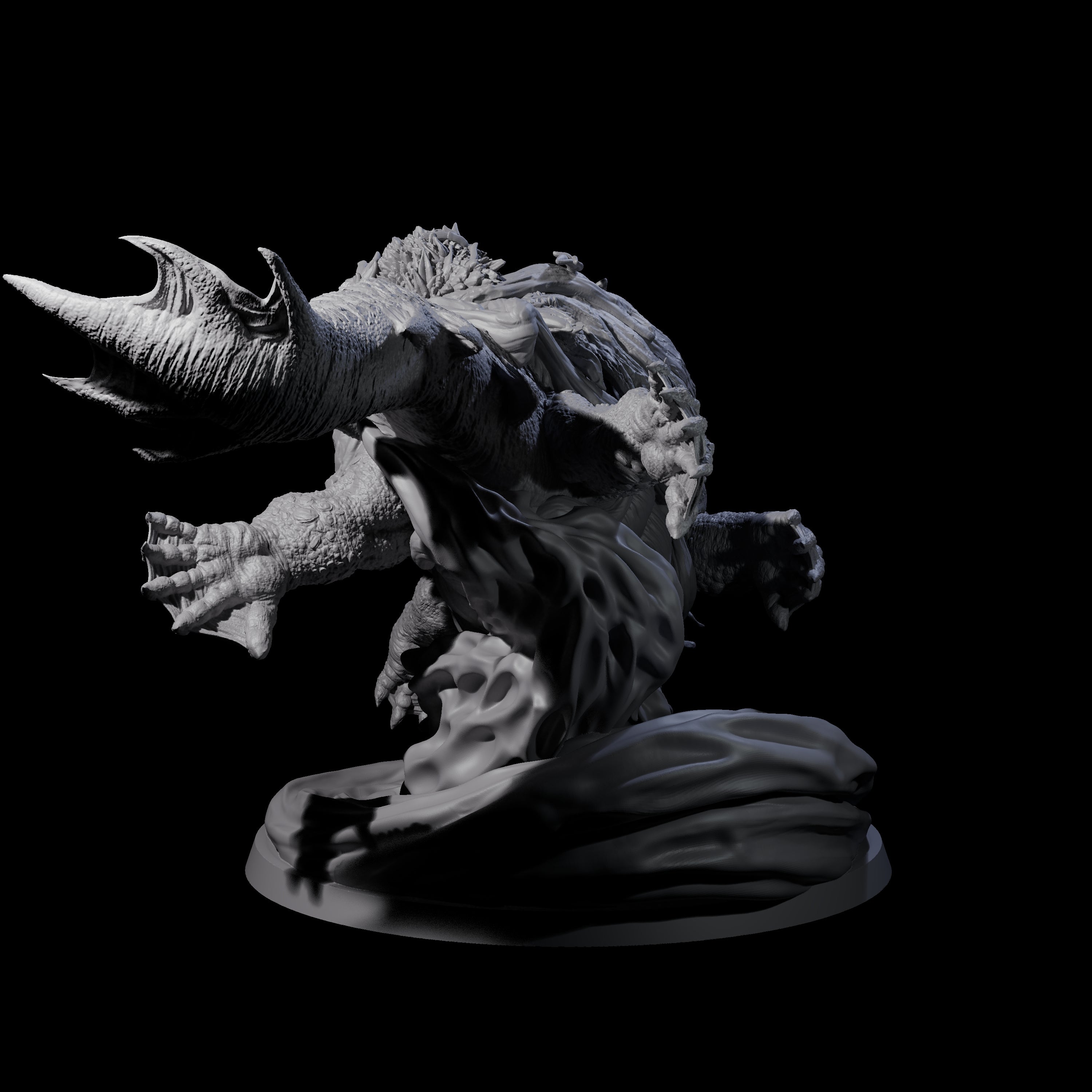 Surfing Dragon Turtle Miniature for Dungeons and Dragons, Pathfinder or other TTRPGs