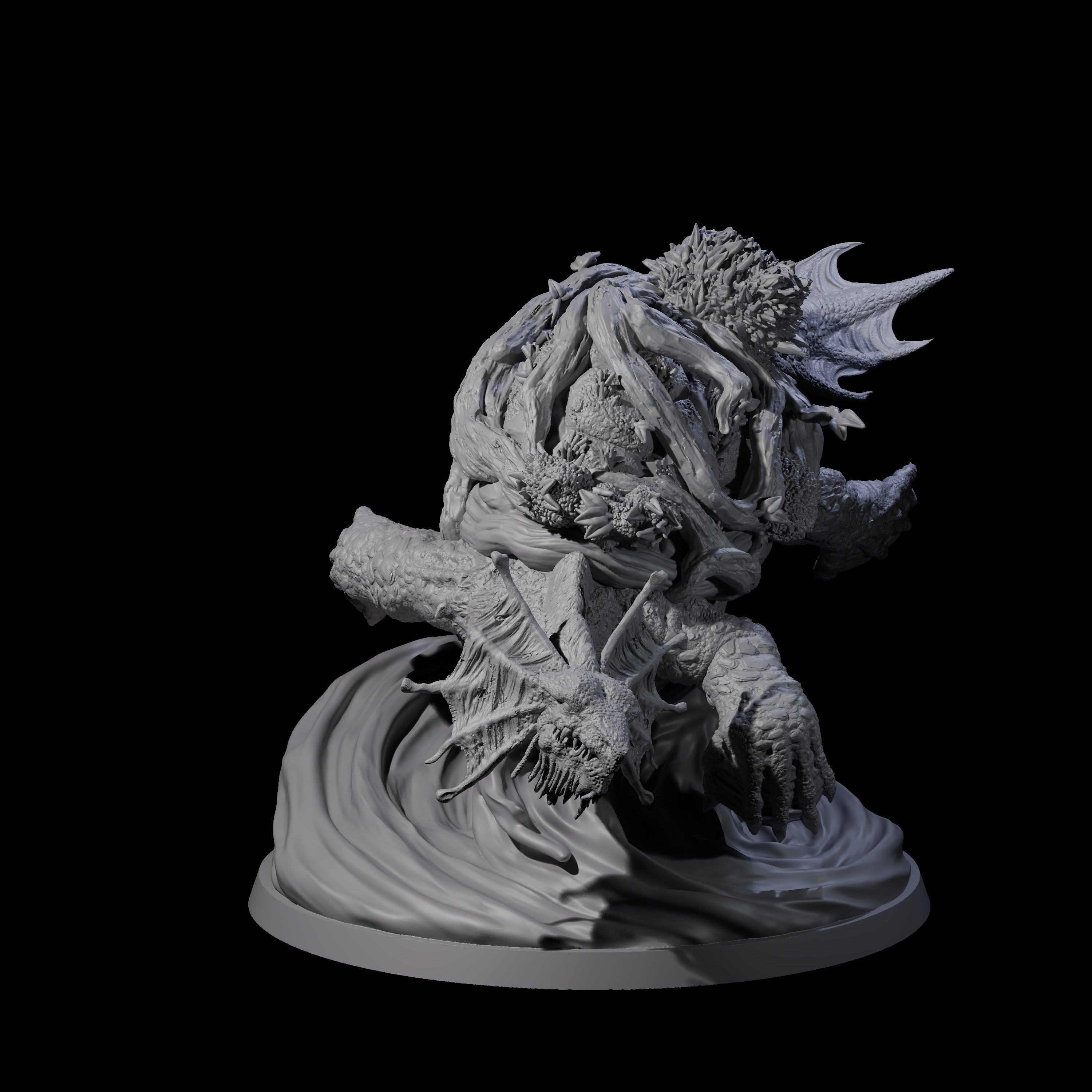 Surfing Dragon Turtle Miniature for Dungeons and Dragons, Pathfinder or other TTRPGs