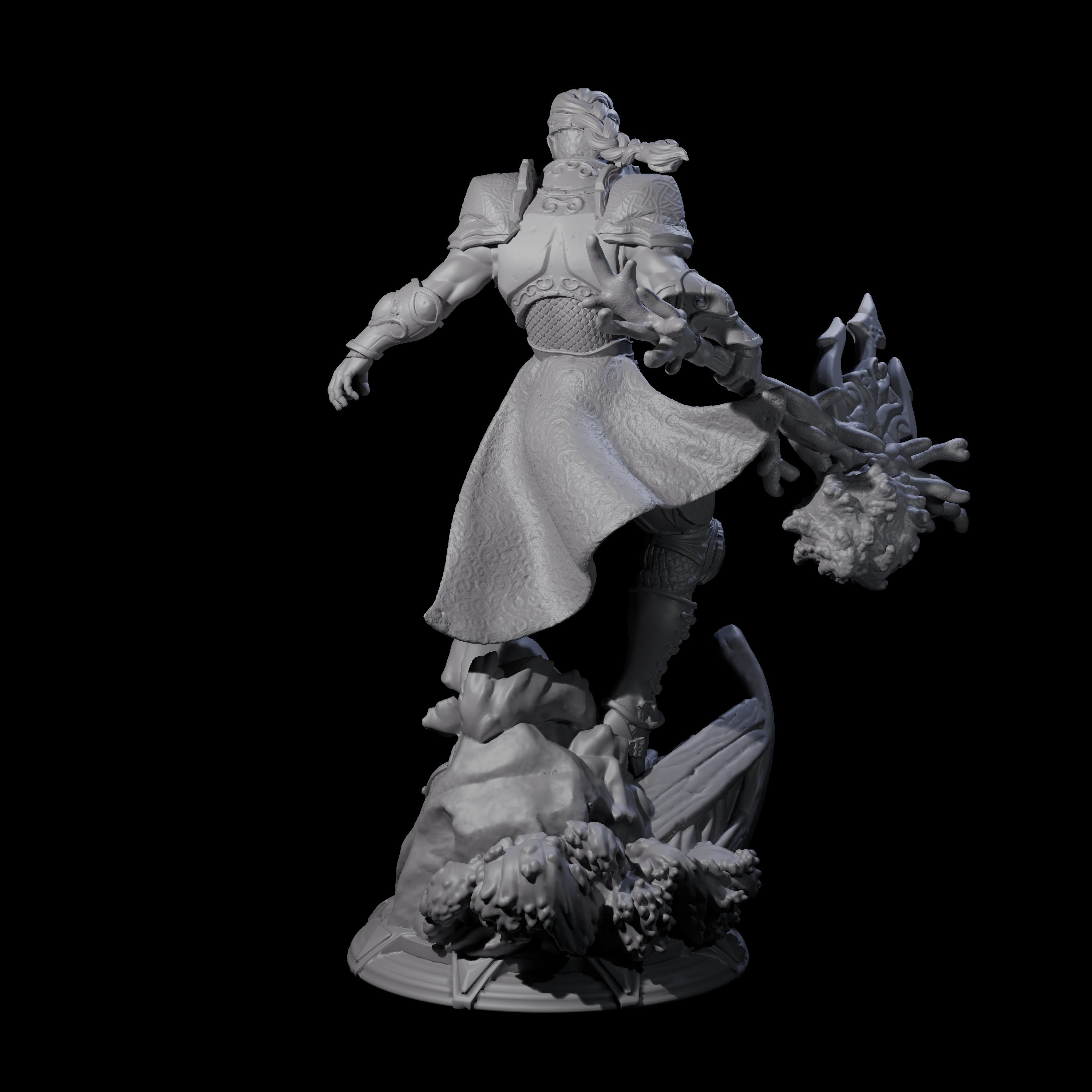 Surfing Sea Elf Wizard Miniature for Dungeons and Dragons, Pathfinder or other TTRPGs