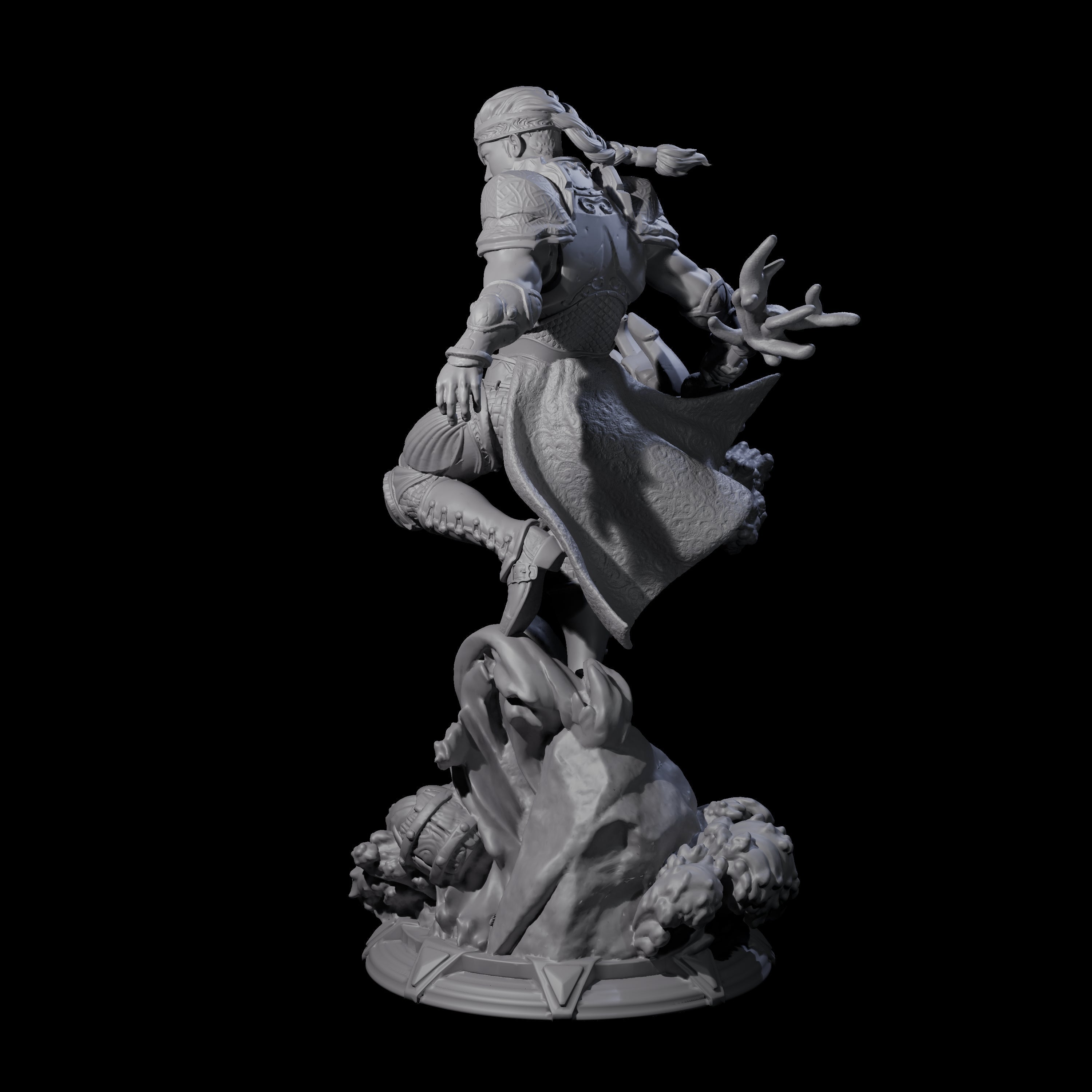 Surfing Sea Elf Wizard Miniature for Dungeons and Dragons, Pathfinder or other TTRPGs