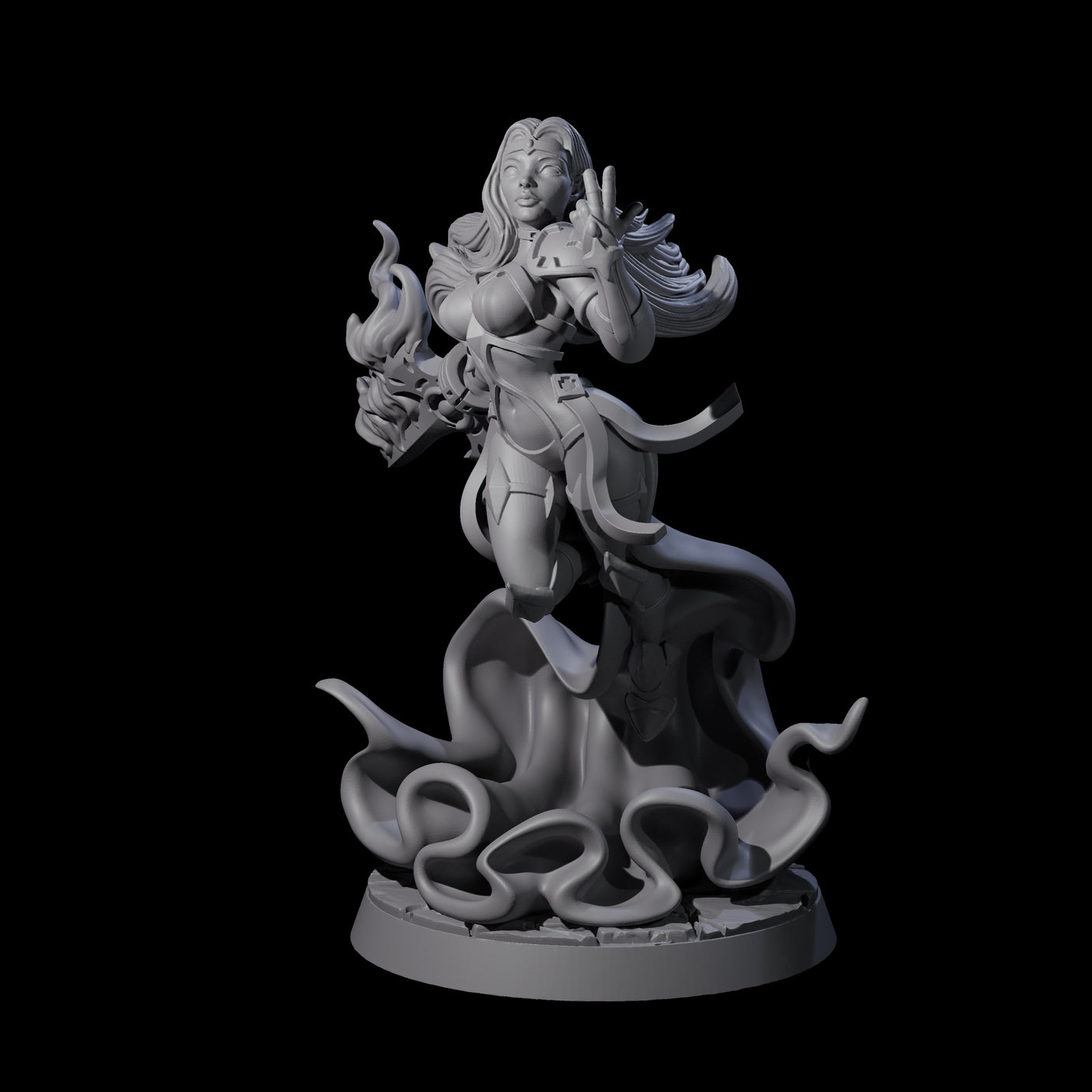 Surging Cleric of the Light Miniature for Dungeons and Dragons, Pathfinder or other TTRPGs