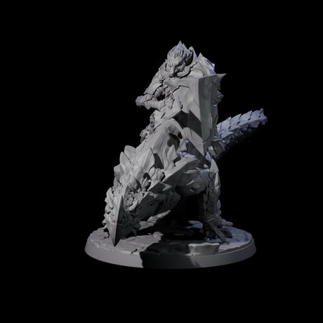 Surprise Dwarf Drake Rider A Miniature for Dungeons and Dragons, Pathfinder or other TTRPGs