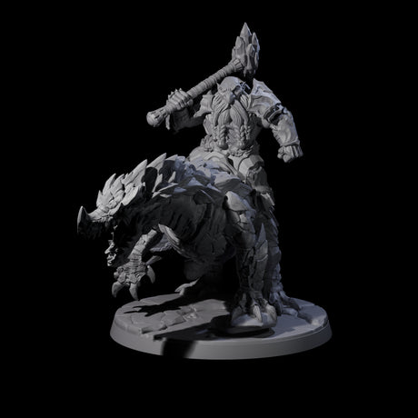 Surprise Dwarf Drake Rider B Miniature for Dungeons and Dragons, Pathfinder or other TTRPGs