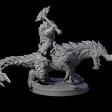 Surprise Dwarf Drake Rider B Miniature for Dungeons and Dragons, Pathfinder or other TTRPGs