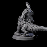 Surprise Dwarf Drake Rider B Miniature for Dungeons and Dragons, Pathfinder or other TTRPGs