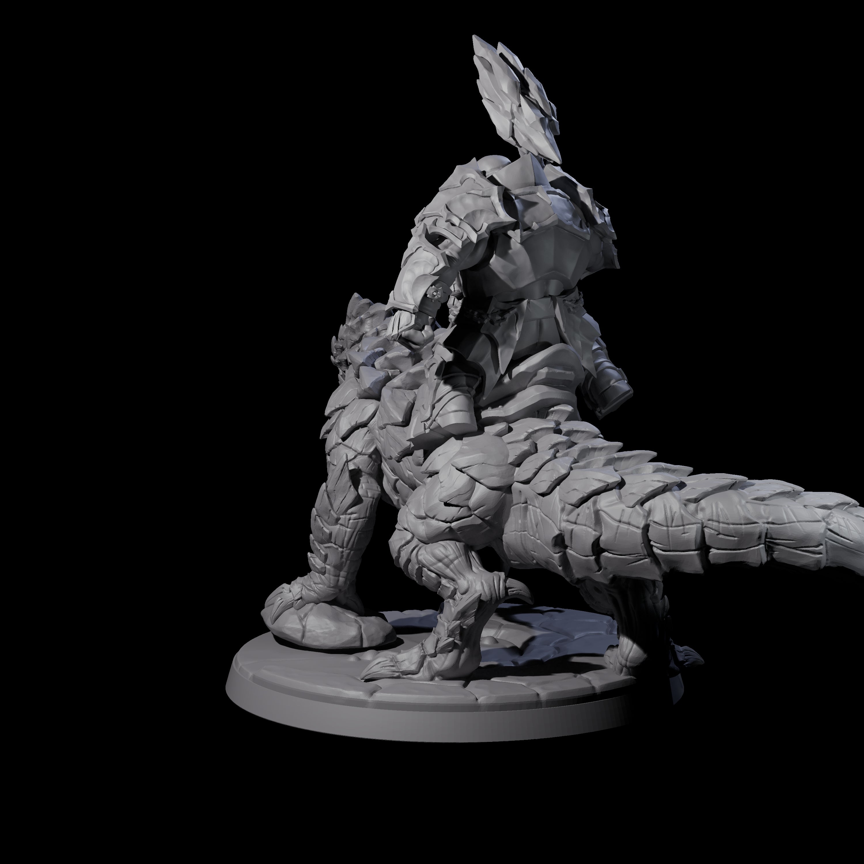 Surprise Dwarf Drake Rider B Miniature for Dungeons and Dragons, Pathfinder or other TTRPGs