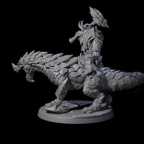 Surprise Dwarf Drake Rider B Miniature for Dungeons and Dragons, Pathfinder or other TTRPGs