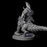 Surprise Dwarf Drake Rider B Miniature for Dungeons and Dragons, Pathfinder or other TTRPGs
