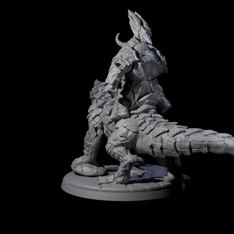 Surprise Dwarf Drake Rider B Miniature for Dungeons and Dragons, Pathfinder or other TTRPGs