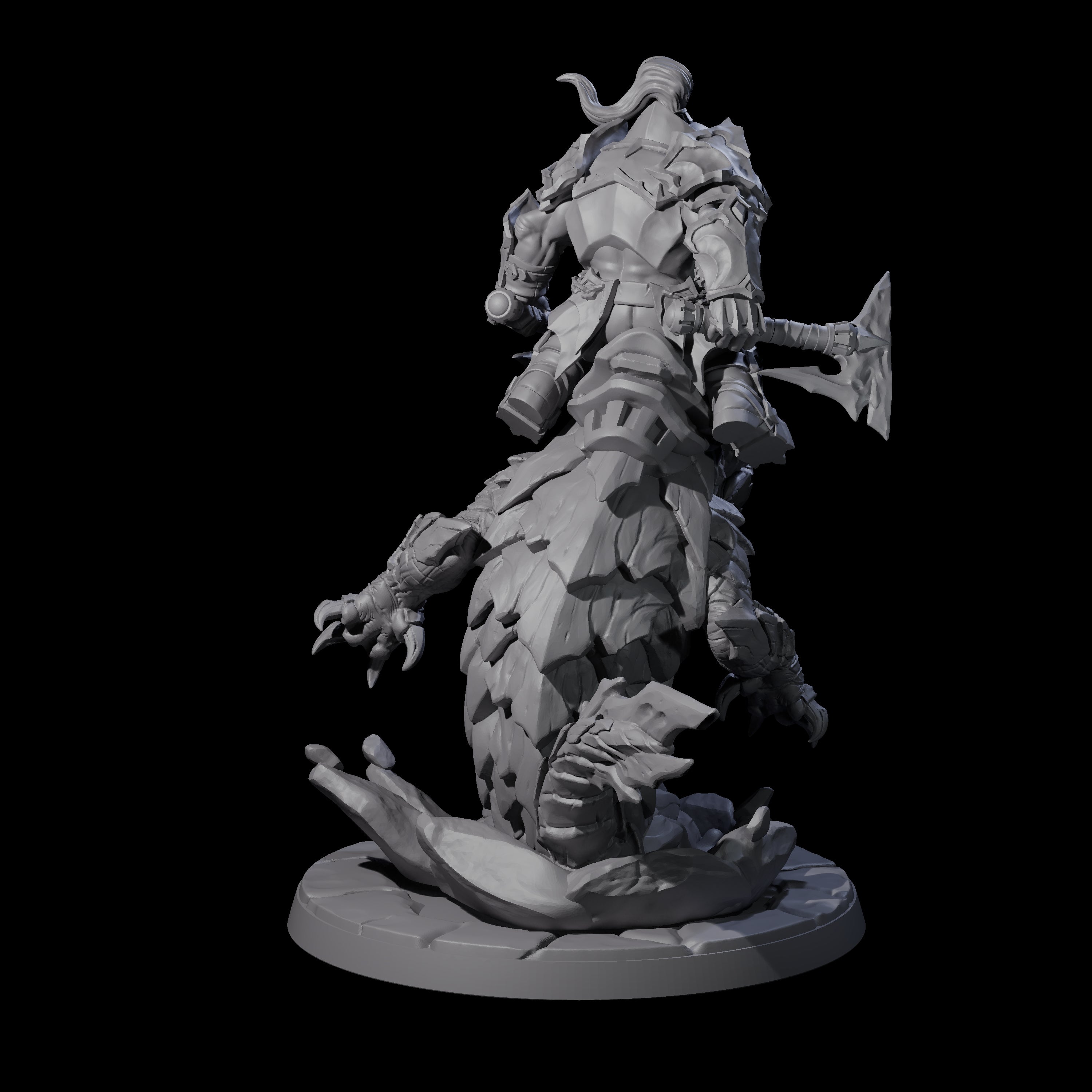 Surprise Dwarf Drake Rider C Miniature for Dungeons and Dragons, Pathfinder or other TTRPGs