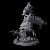 Surprise Dwarf Drake Rider C Miniature for Dungeons and Dragons, Pathfinder or other TTRPGs
