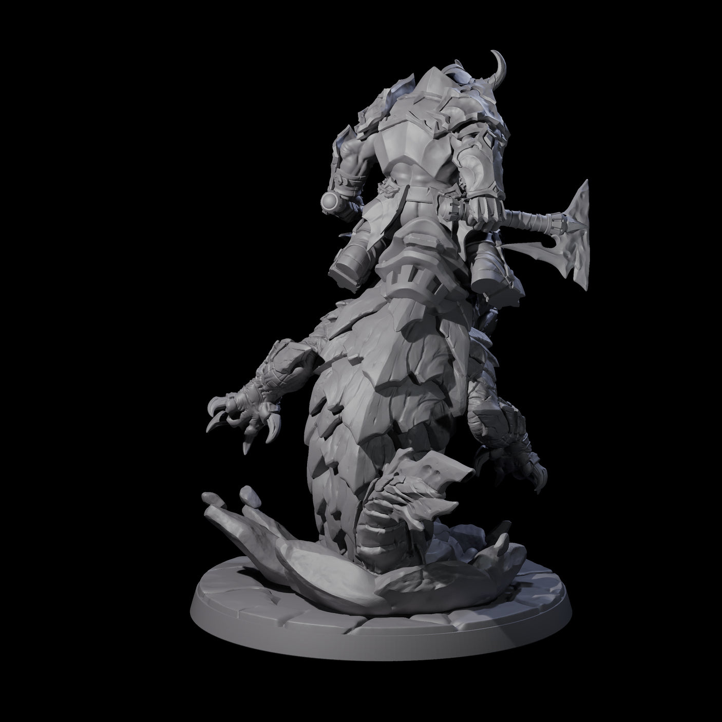 Surprise Dwarf Drake Rider C Miniature for Dungeons and Dragons, Pathfinder or other TTRPGs