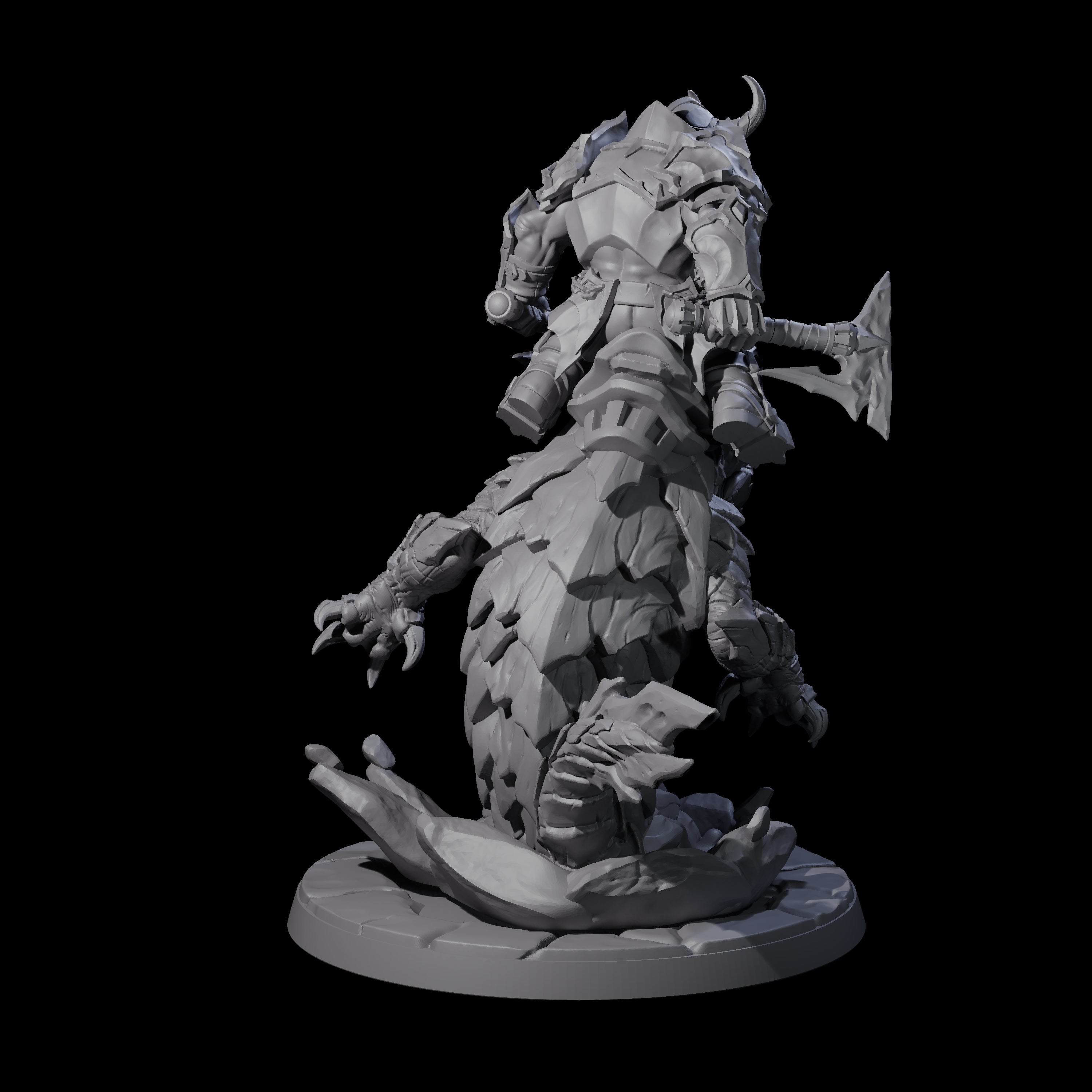 Surprise Dwarf Drake Rider C Miniature for Dungeons and Dragons, Pathfinder or other TTRPGs