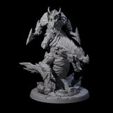 Surprise Dwarf Drake Rider C Miniature for Dungeons and Dragons, Pathfinder or other TTRPGs