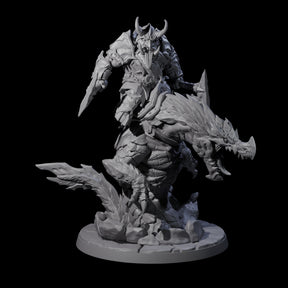 Surprise Dwarf Drake Rider C Miniature for Dungeons and Dragons, Pathfinder or other TTRPGs