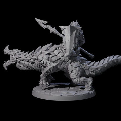 Surprise Dwarf Drake Rider D Miniature for Dungeons and Dragons, Pathfinder or other TTRPGs