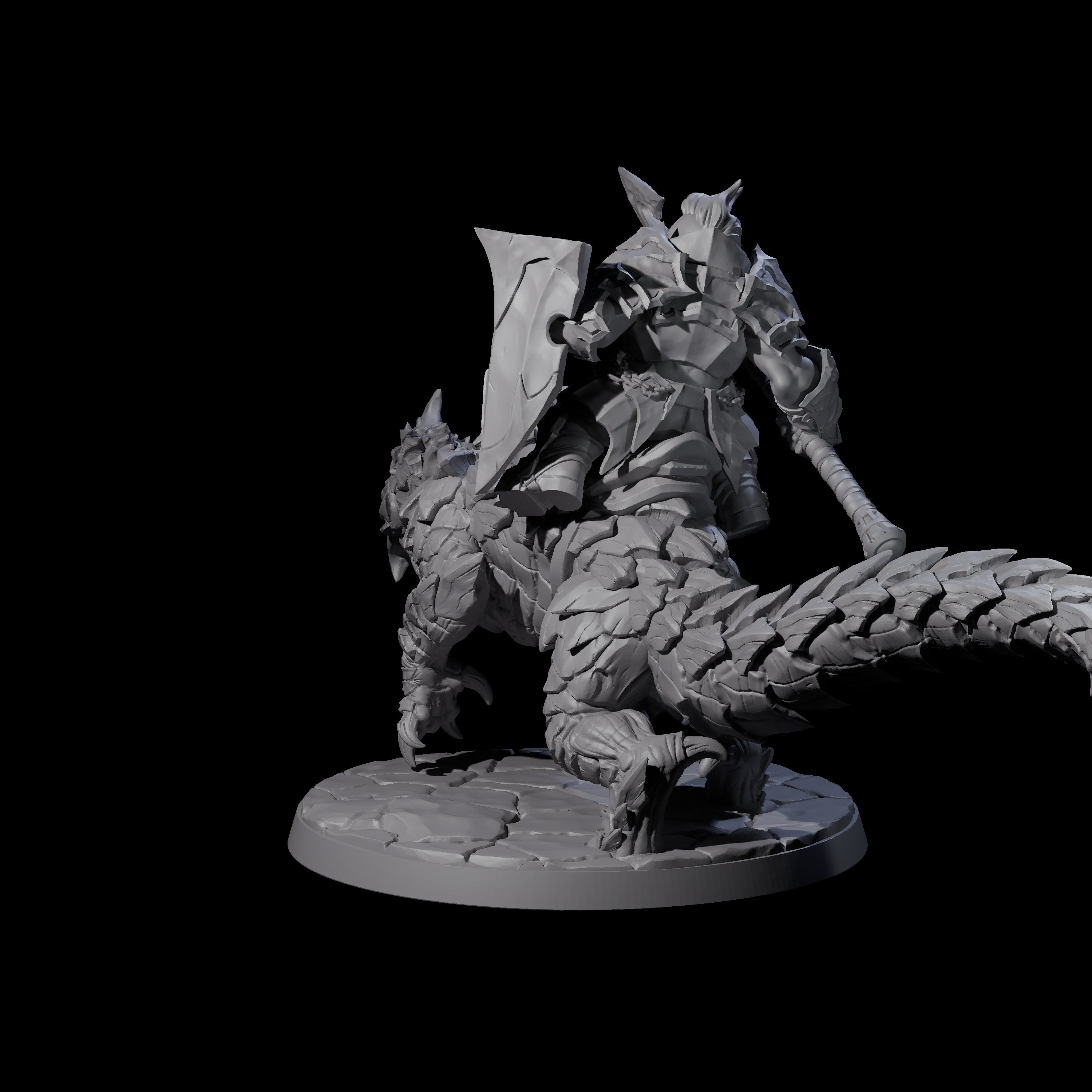 Surprise Dwarf Drake Rider D Miniature for Dungeons and Dragons, Pathfinder or other TTRPGs