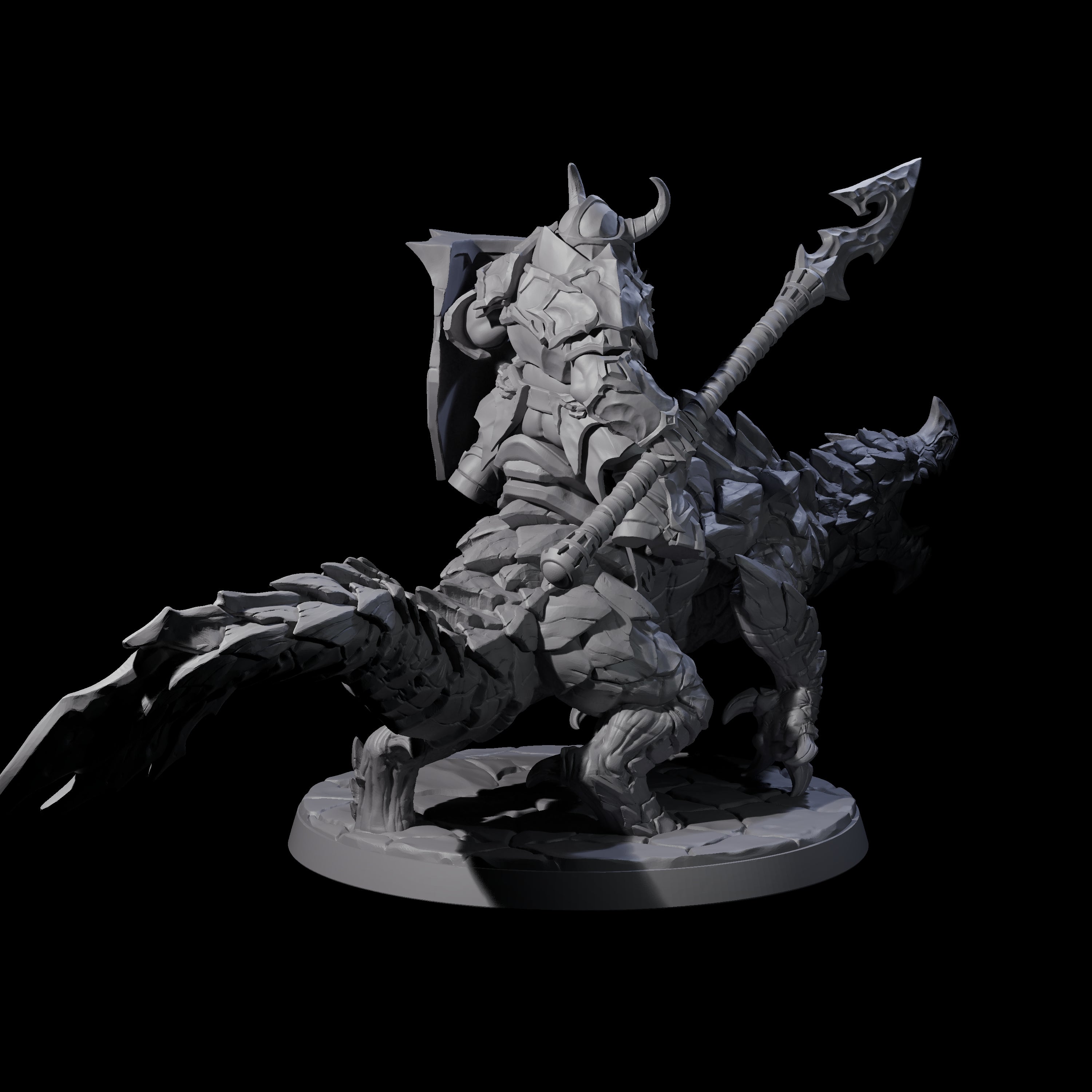 Surprise Dwarf Drake Rider D Miniature for Dungeons and Dragons, Pathfinder or other TTRPGs
