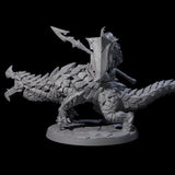 Surprise Dwarf Drake Rider D Miniature for Dungeons and Dragons, Pathfinder or other TTRPGs