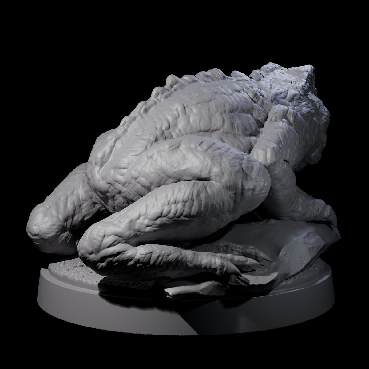 Swamp Lurking Giant Toad Miniature for Dungeons and Dragons, Pathfinder or other TTRPGs