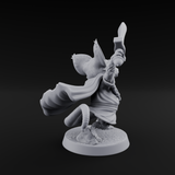 Swashbuckling Mousling Warrior Miniature for Dungeons and Dragons, Pathfinder or other TTRPGs