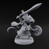 Swashbuckling Mousling Warrior Miniature for Dungeons and Dragons, Pathfinder or other TTRPGs