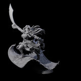 Sweeping Princess on Magic Carpet Miniature for Dungeons and Dragons, Pathfinder or other TTRPGs