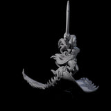 Sweeping Princess on Magic Carpet Miniature for Dungeons and Dragons, Pathfinder or other TTRPGs