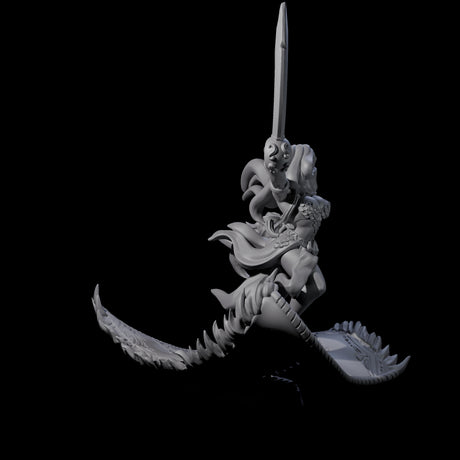 Sweeping Princess on Magic Carpet Miniature for Dungeons and Dragons, Pathfinder or other TTRPGs