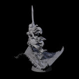 Sweeping Princess on Magic Carpet Miniature for Dungeons and Dragons, Pathfinder or other TTRPGs