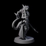 Sweeping Tiefling Swashbuckler Miniature for Dungeons and Dragons, Pathfinder or other TTRPGs