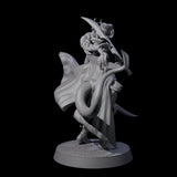 Sweeping Tiefling Swashbuckler Miniature for Dungeons and Dragons, Pathfinder or other TTRPGs