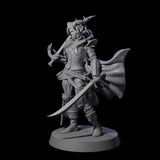 Sweeping Tiefling Swashbuckler Miniature for Dungeons and Dragons, Pathfinder or other TTRPGs