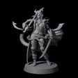 Sweeping Tiefling Swashbuckler Miniature for Dungeons and Dragons, Pathfinder or other TTRPGs