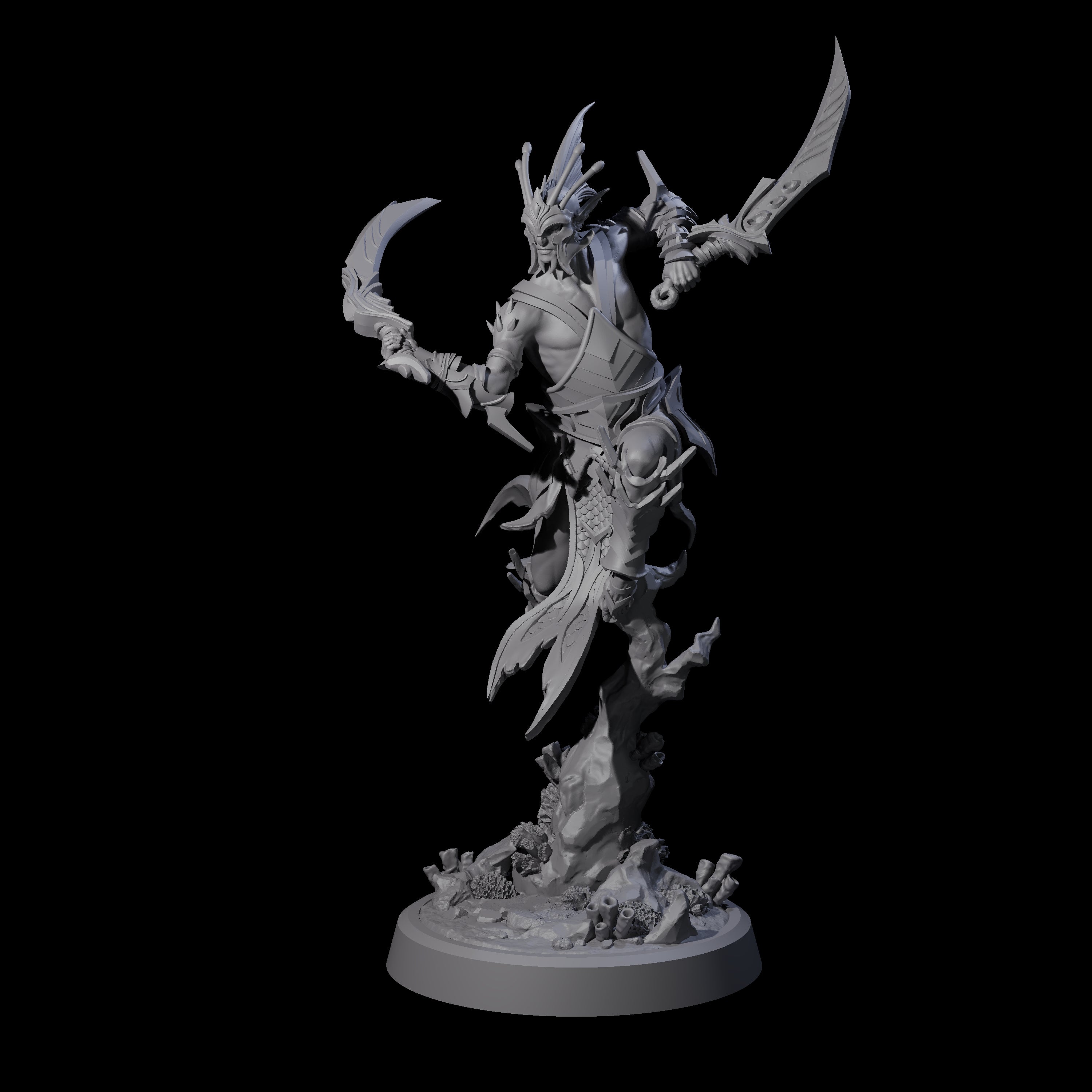 Swinging Abyssal Myrmidon A Miniature for Dungeons and Dragons, Pathfinder or other TTRPGs