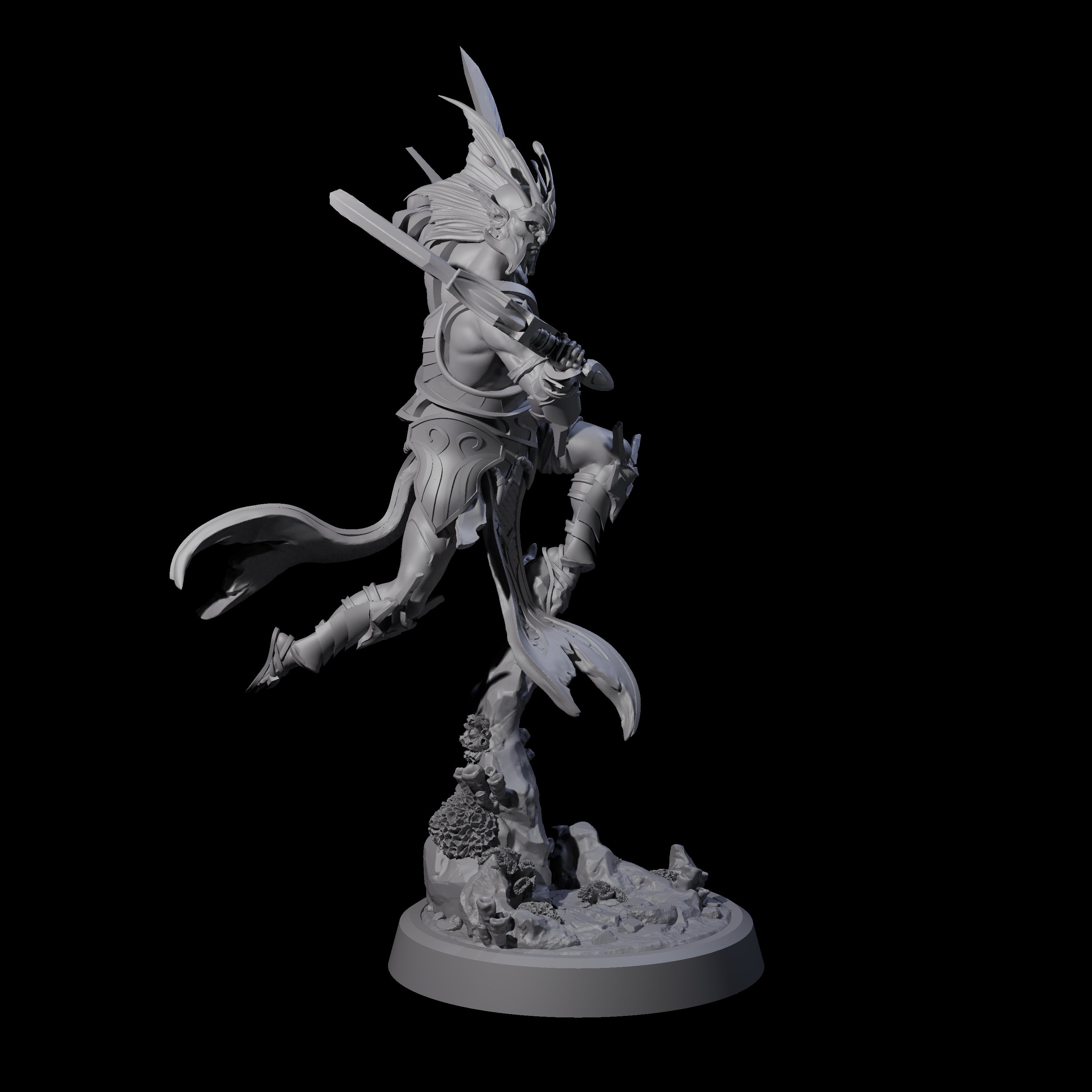 Swinging Abyssal Myrmidon A Miniature for Dungeons and Dragons, Pathfinder or other TTRPGs