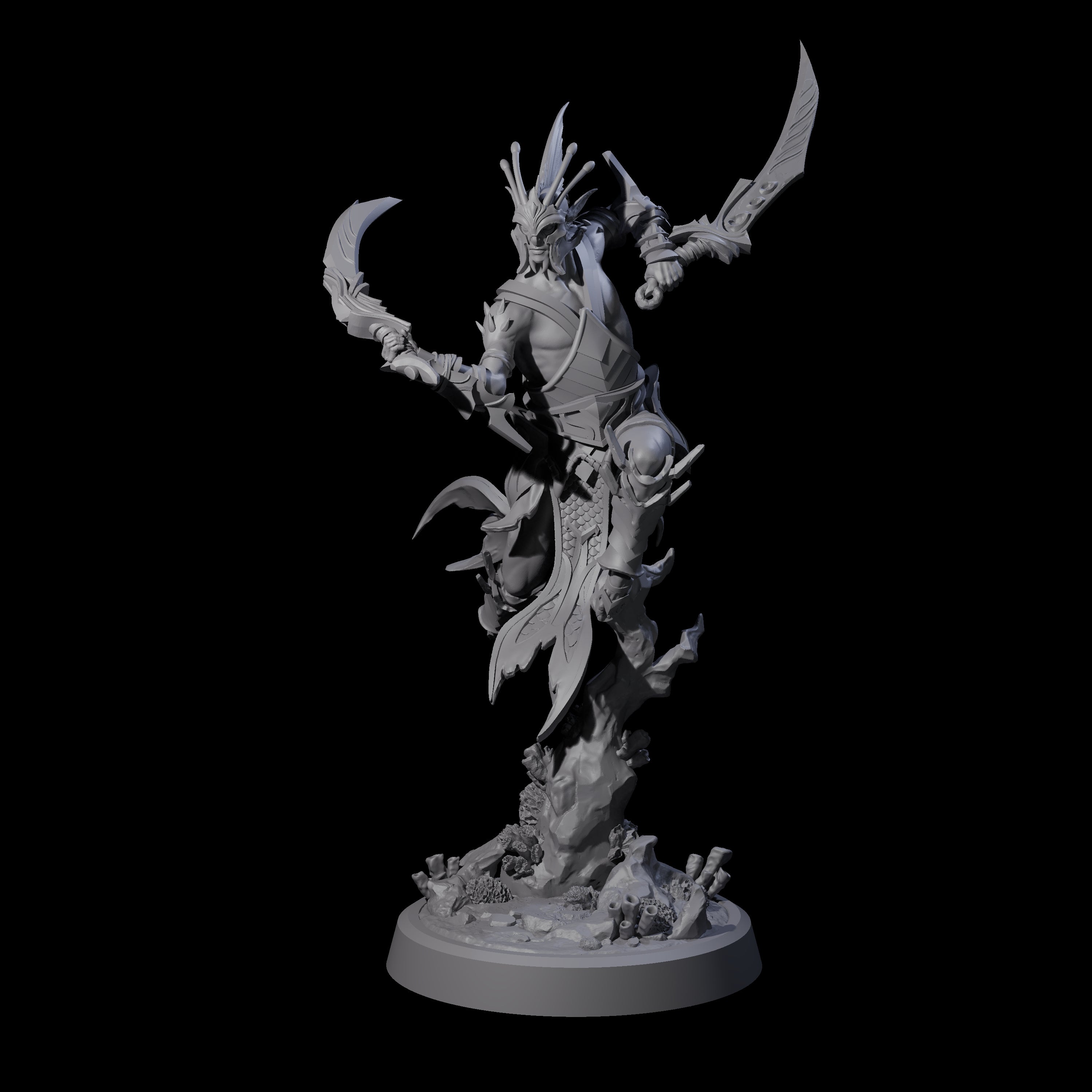 Swinging Abyssal Myrmidon A Miniature for Dungeons and Dragons, Pathfinder or other TTRPGs
