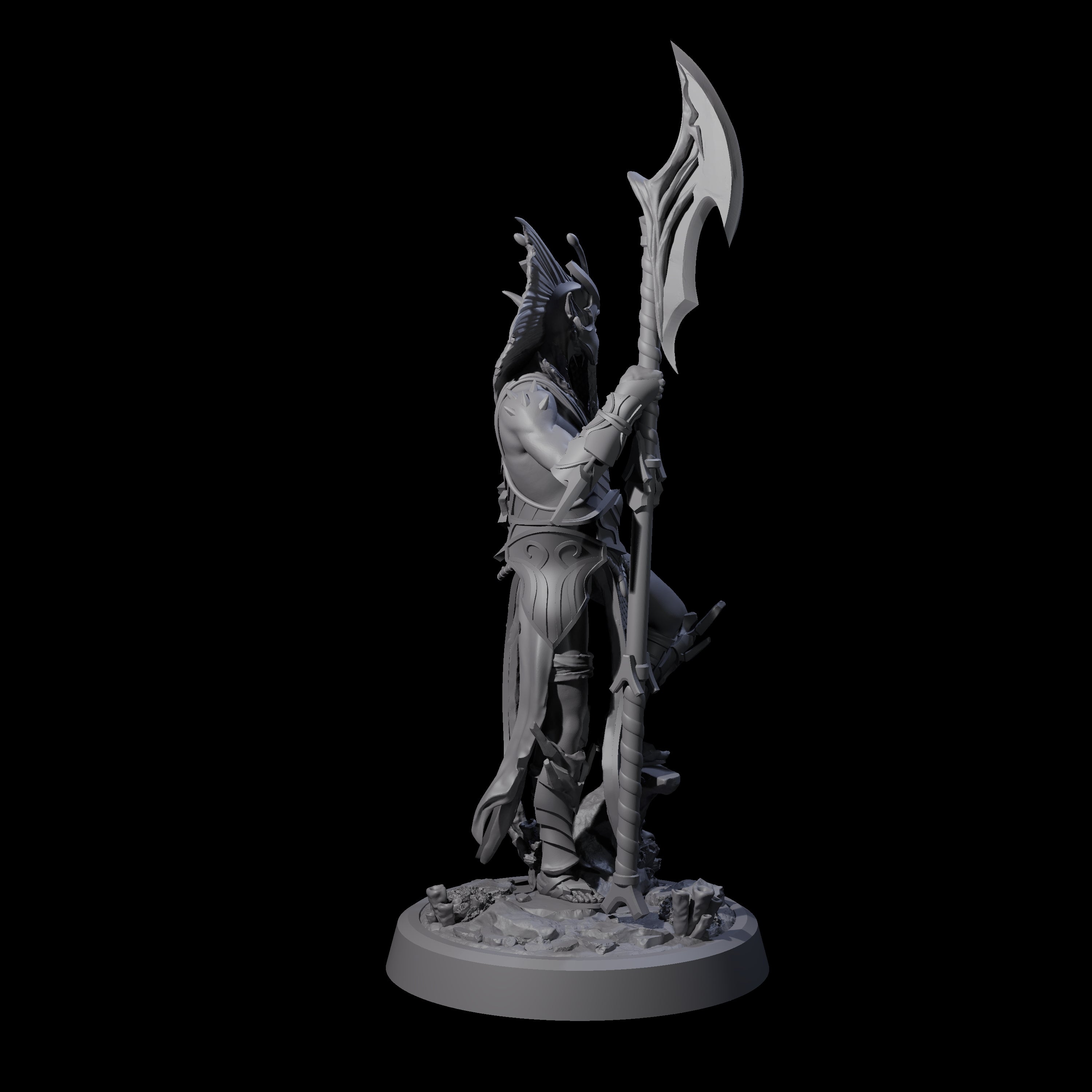 Swinging Abyssal Myrmidon C Miniature for Dungeons and Dragons, Pathfinder or other TTRPGs