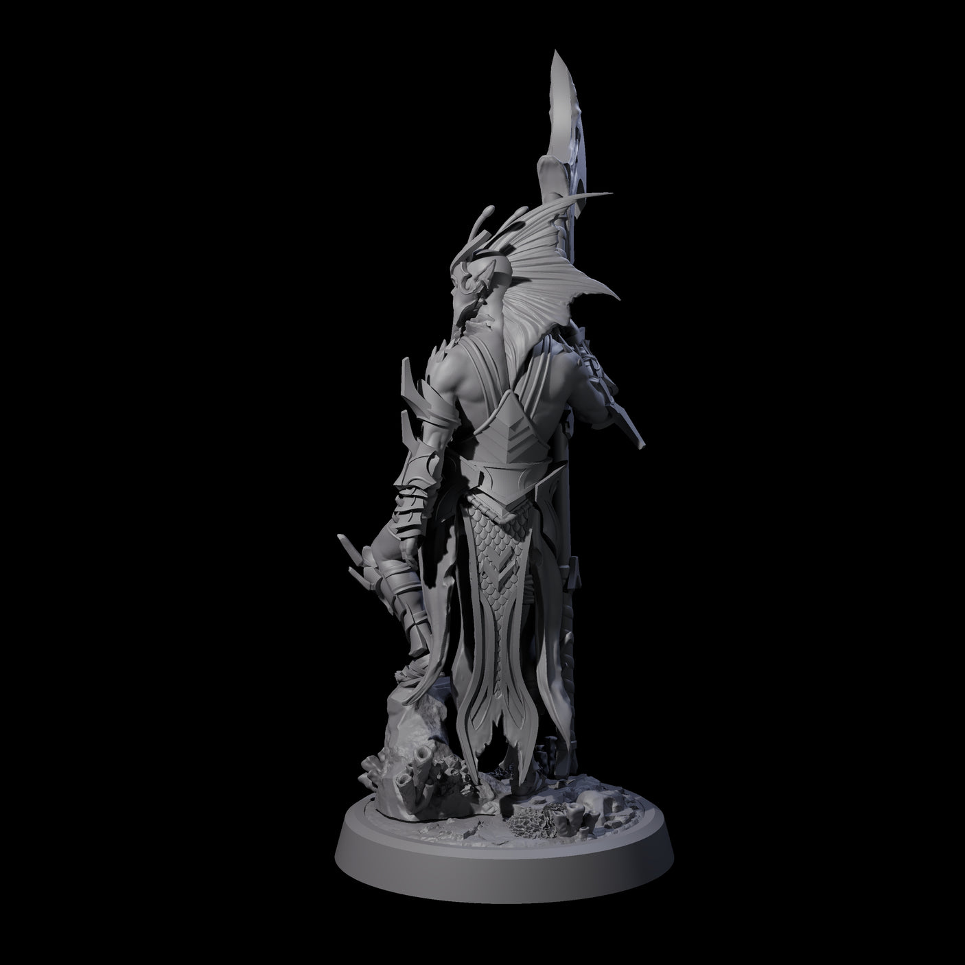 Swinging Abyssal Myrmidon C Miniature for Dungeons and Dragons, Pathfinder or other TTRPGs