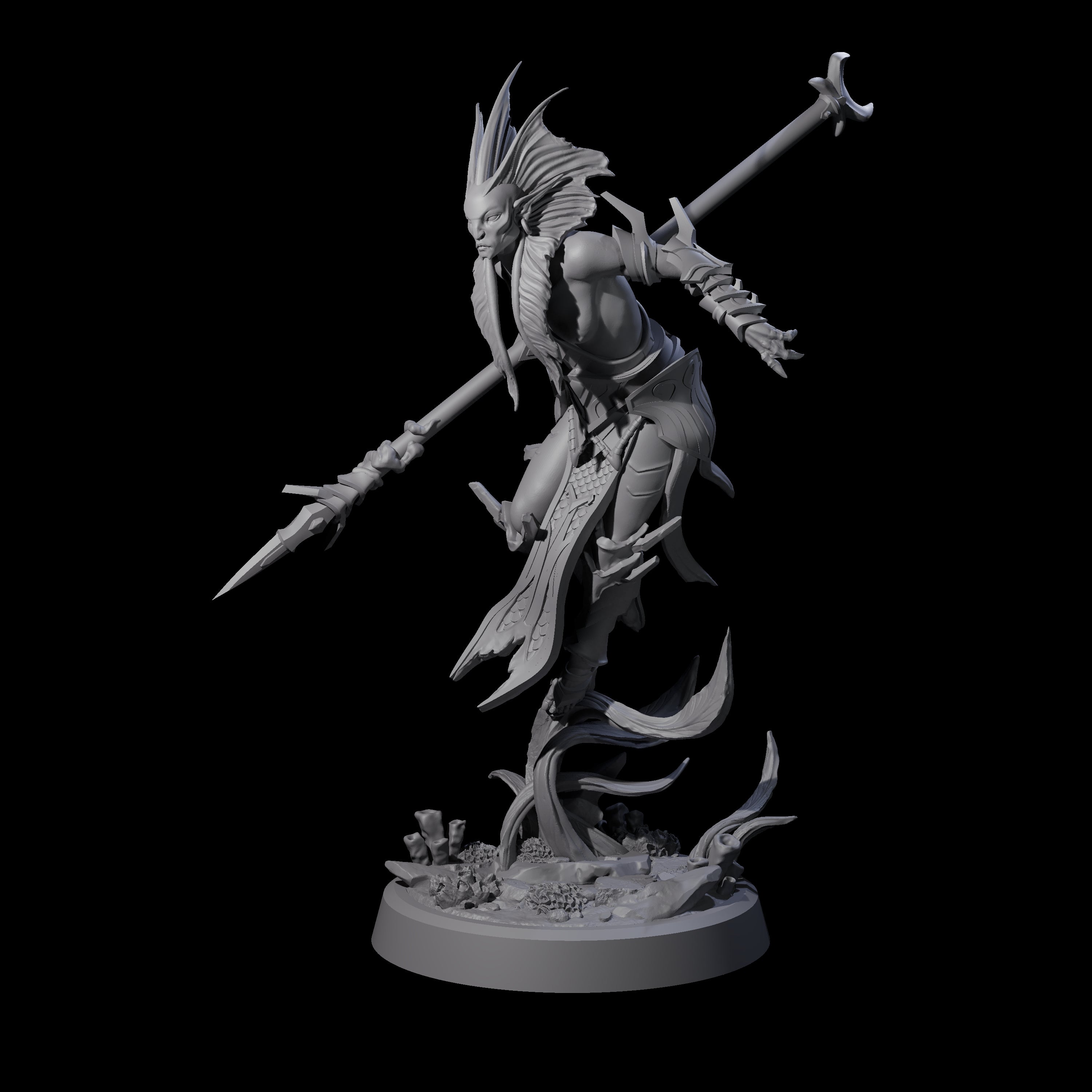 Swinging Abyssal Myrmidon D Miniature for Dungeons and Dragons, Pathfinder or other TTRPGs