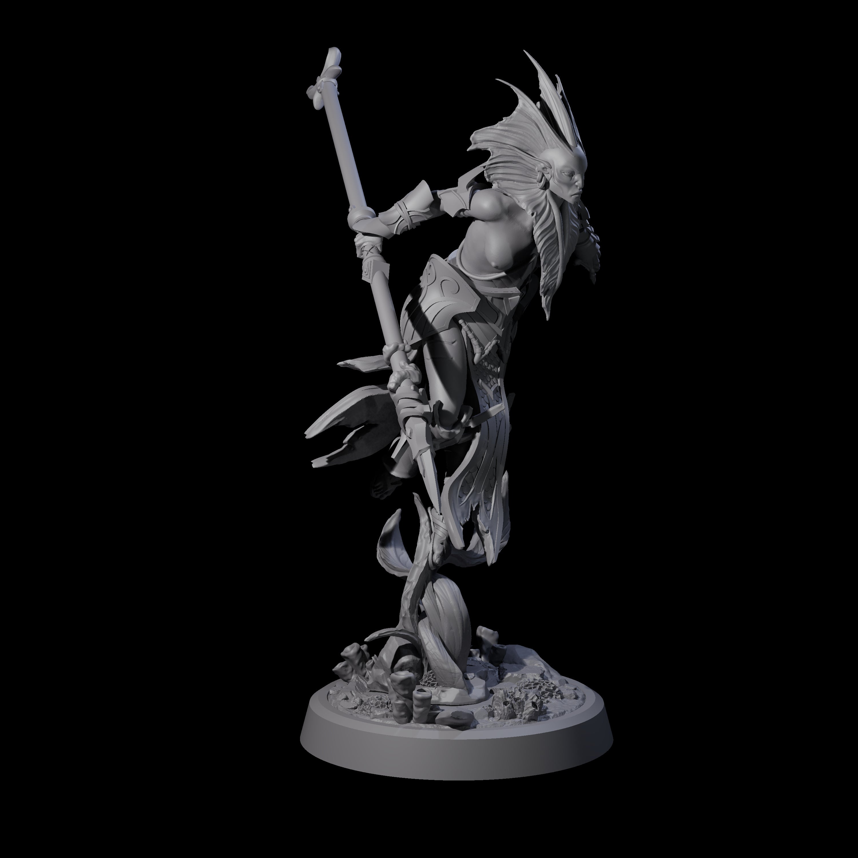 Swinging Abyssal Myrmidon D Miniature for Dungeons and Dragons, Pathfinder or other TTRPGs